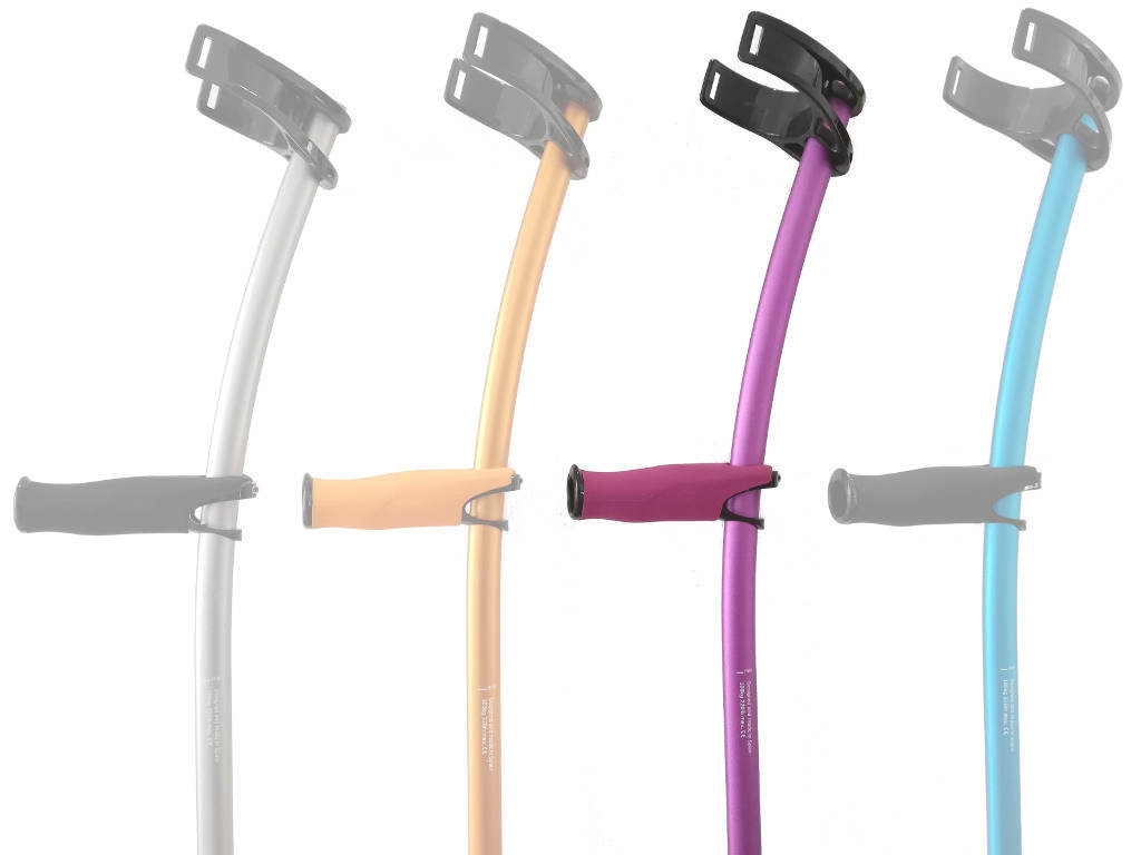 Lofstrand Crutches color pink/violet with standard cuff