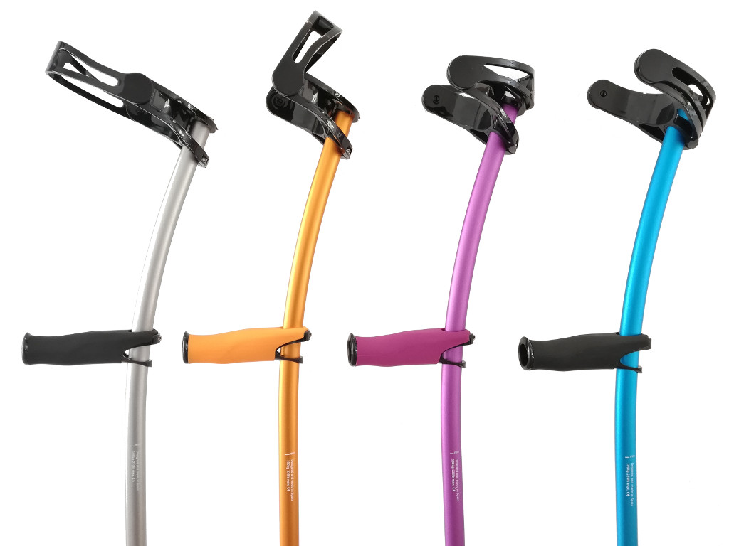 muletas de aluminio aeronáutico de colores INDESmed