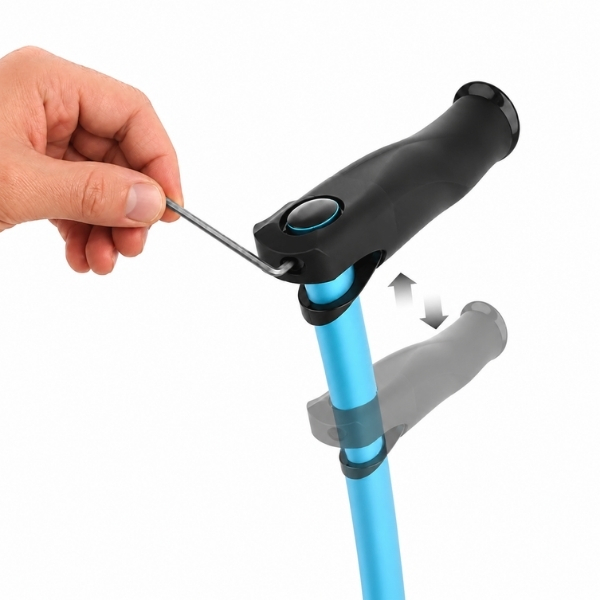 /fr/canne-de-marche-images/canne de marche avec poignée ergonomique en silicone anti-tendinite