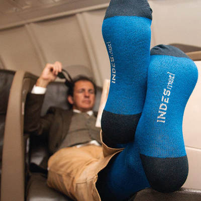 Chaussettes de contention avion pour jambes gonflées