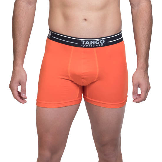 Boxer arancioni uomo TANGO Sportswear in fibra di bambù