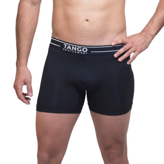 Boxer nero uomo TANGO Sportswear in fibra di bambù