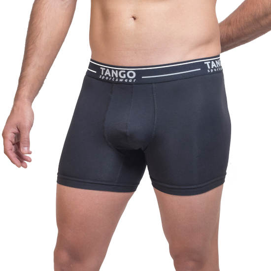 Boxer nero uomo TANGO Sportswear in fibra di bambù